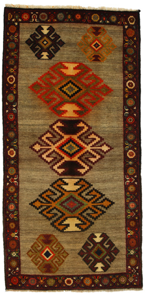 Gabbeh - Qashqai Persian Carpet 184x88
