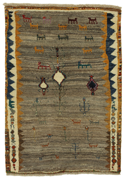 Gabbeh - Qashqai Persian Carpet 153x104