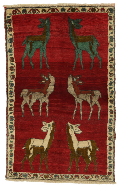 Gabbeh - Qashqai Persian Carpet 141x86