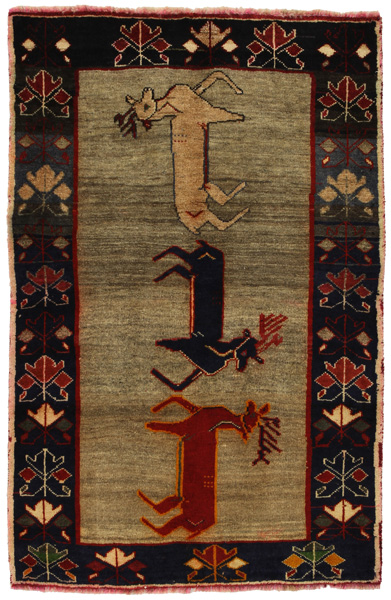 Gabbeh - Qashqai Persian Carpet 157x101