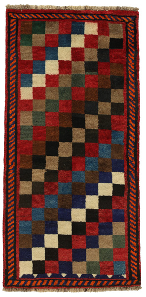 Gabbeh - Bakhtiari Persian Carpet 176x84