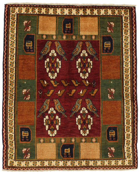 Gabbeh - Qashqai Persian Carpet 182x148