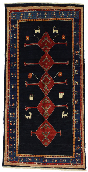 Gabbeh - Qashqai Persian Carpet 211x105