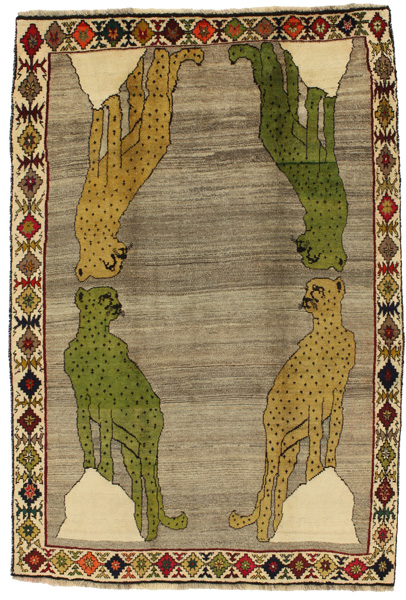 Gabbeh - Qashqai Persian Carpet 225x150