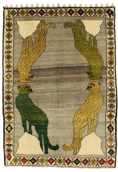 Gabbeh - Qashqai Persian Carpet 217x154