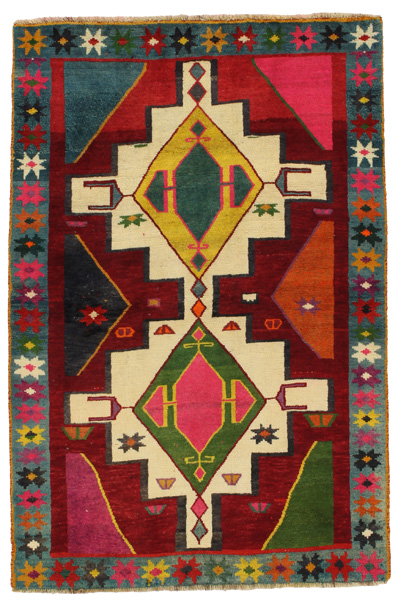 Gabbeh - Qashqai Persian Carpet 195x128