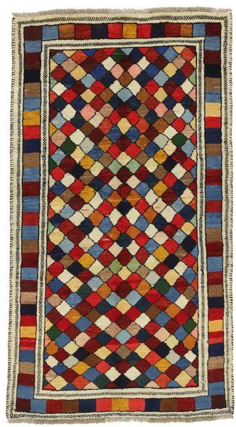 Gabbeh - Bakhtiari Persian Carpet 186x104