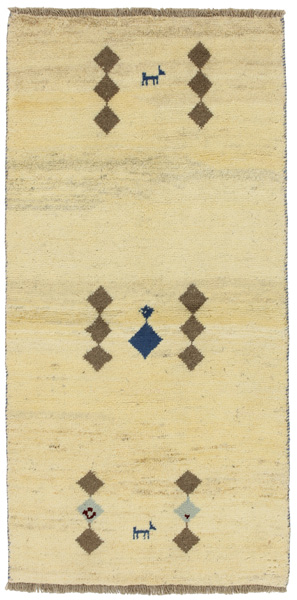 Gabbeh - Qashqai Persian Carpet 186x92