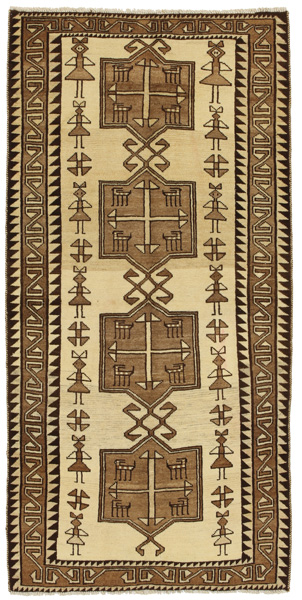 Gabbeh - Qashqai Persian Carpet 205x100