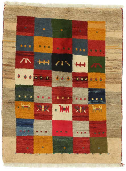 Gabbeh - Bakhtiari Persian Carpet 122x94