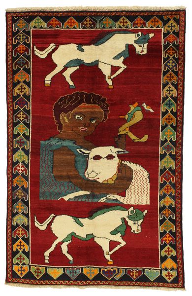Gabbeh - Qashqai Persian Carpet 190x120