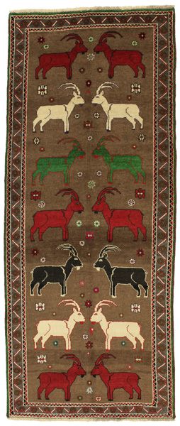 Gabbeh - Qashqai Persian Carpet 260x106