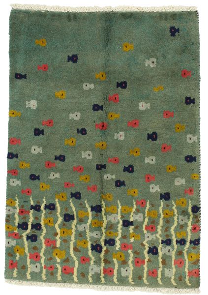 Gabbeh - Qashqai Persian Carpet 130x90