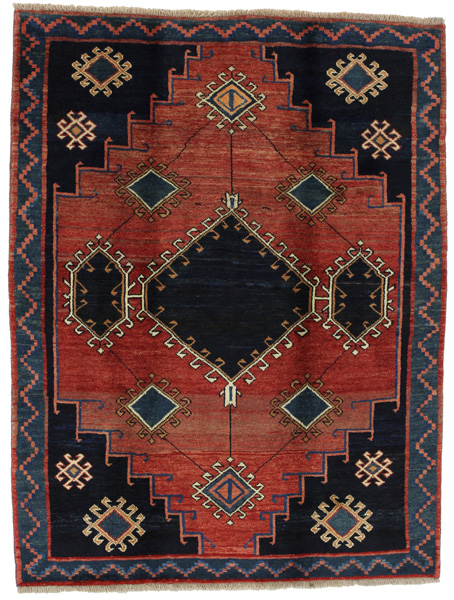Gabbeh - Qashqai Persian Carpet 196x150