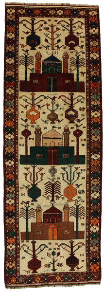 Bakhtiari - Qashqai Persian Carpet 390x132