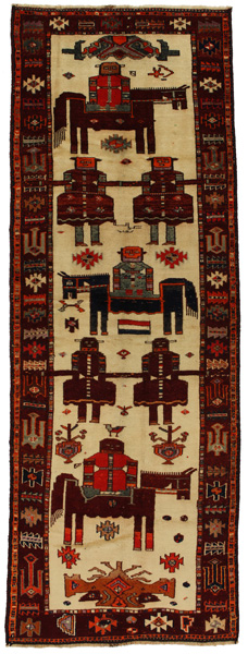 Bakhtiari - Gabbeh Persian Carpet 390x138