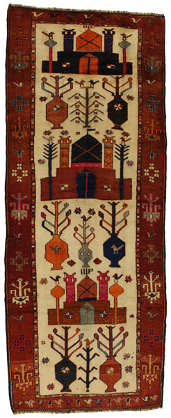 Bakhtiari - Gabbeh Persian Carpet 386x150