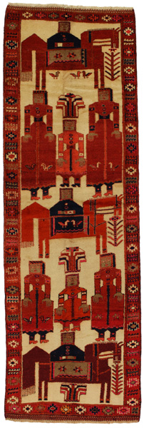 Bakhtiari - Gabbeh Persian Carpet 375x120