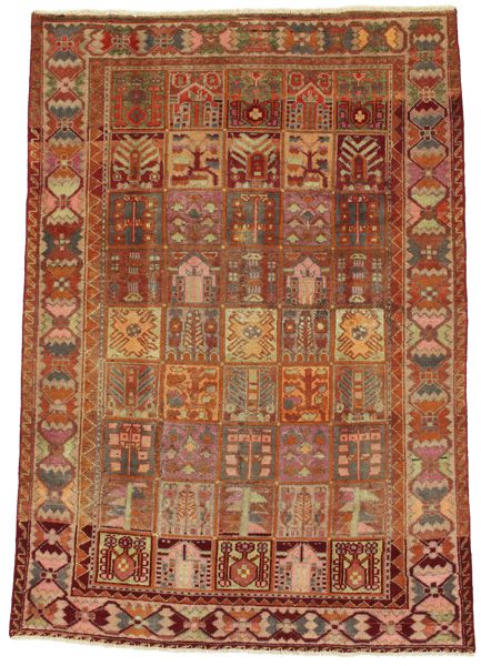 Bakhtiari - old Persian Carpet 272x190