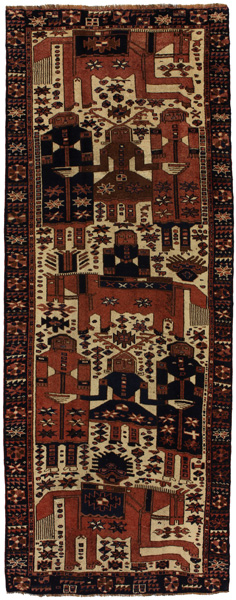 Bakhtiari - Qashqai Persian Carpet 350x134