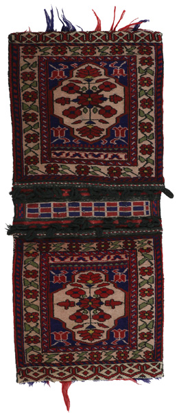 Turkaman - Saddle Bag Afghan Carpet 112x50