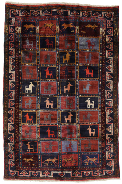 Gabbeh - Bakhtiari Persian Carpet 195x131