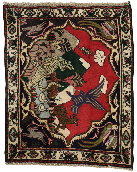 Bijar - Kurdi Persian Carpet 82x69