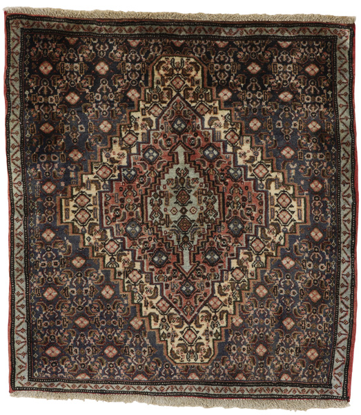 Senneh - Kurdi Persian Carpet 90x81