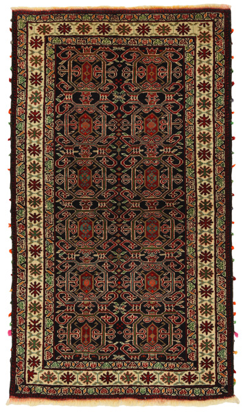 Baluch - Turkaman Persian Carpet 130x73