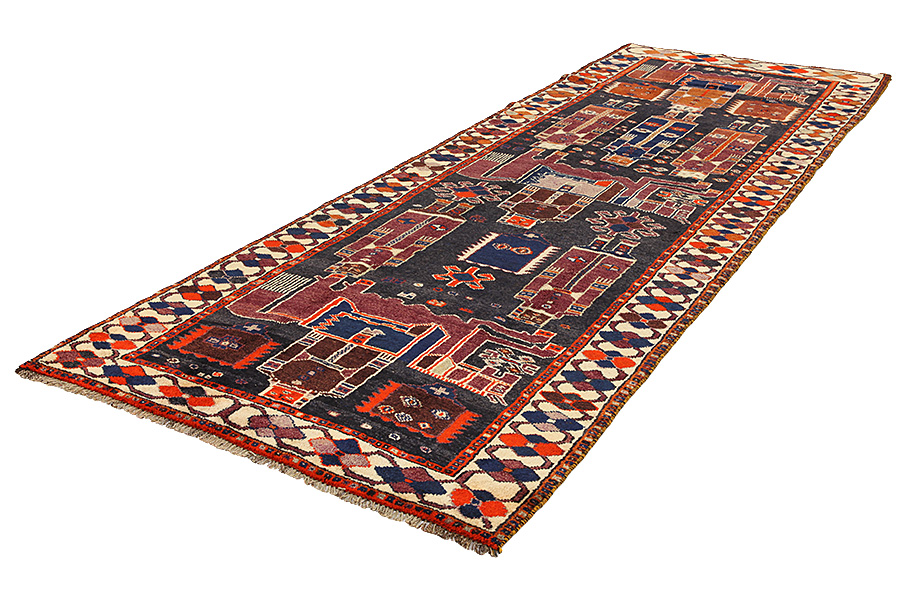 Bakhtiari - Qashqai Persian Carpet 441x148 - Picture 2