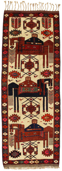 Bakhtiari - Gabbeh Persian Carpet 398x143