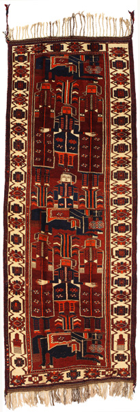 Bakhtiari - Qashqai Persian Carpet 413x153