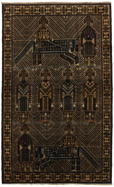 Baluch - Turkaman Persian Carpet 205x125
