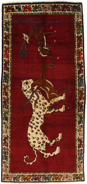 Gabbeh - Qashqai Persian Carpet 242x110