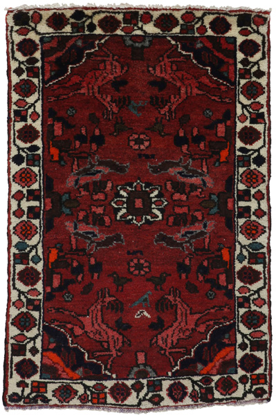 Borchalou - Hamadan Persian Carpet 92x60