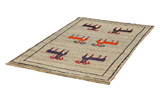 Gabbeh - Qashqai Persian Carpet 204x120 - Picture 2