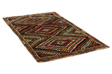 Gabbeh - Qashqai Persian Carpet 218x124 - Picture 1