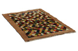 Gabbeh - Bakhtiari Persian Carpet 147x97 - Picture 1