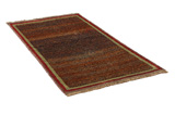 Gabbeh - Qashqai Persian Carpet 209x103 - Picture 1