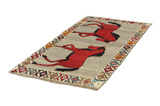 Gabbeh - Qashqai Persian Carpet 200x95 - Picture 2