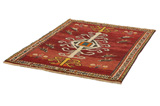 Gabbeh - Qashqai Persian Carpet 155x120 - Picture 2