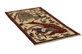 Gabbeh - Qashqai Persian Carpet 150x75 - Picture 1