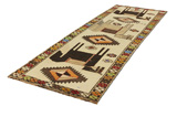 Gabbeh - Qashqai Persian Carpet 397x126 - Picture 2