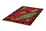 Gabbeh - Qashqai Persian Carpet 180x110 - Picture 2