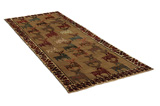 Gabbeh - Qashqai Persian Carpet 284x108 - Picture 1
