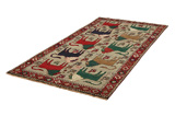 Gabbeh - Bakhtiari Persian Carpet 303x146 - Picture 2