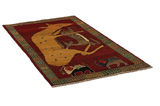 Gabbeh - Qashqai Persian Carpet 181x102 - Picture 1
