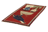 Gabbeh - Bakhtiari Persian Carpet 197x95 - Picture 2