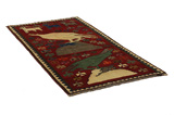 Gabbeh - Qashqai Persian Carpet 208x101 - Picture 1