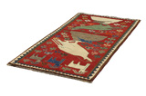 Gabbeh - Qashqai Persian Carpet 208x101 - Picture 2